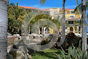 Elevated pond at resort in Cabo San Lucas, Mexico