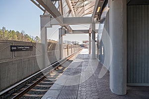 elevated portion of the Washington Metro. Loudoun Gateway station. Virginia