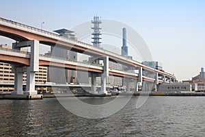 Elevated roads in Kobe, Japan