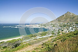 Elevated scenic views on the way to Cape Point, Cape of Good Hope, outside of Cape Town, South Africa