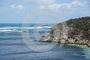 Elevated Seascape and Limestone Bluff