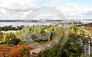 Elevated South Perth View and Swan River: Western Australia