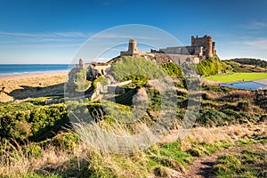 Elevated View of Bamburgh Castle