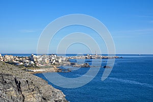 An elevated view of Cabo de Palos, Spain