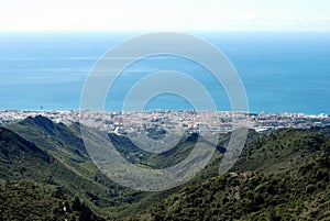 Elevated view of Marbella, Spain.