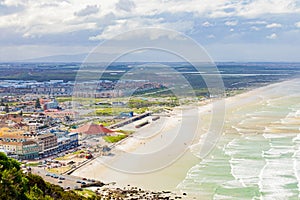 Elevated view of Muizenberg beach in False Bay Cape Town