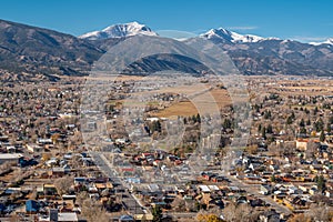 Elevated View of Salida, Colorado photo