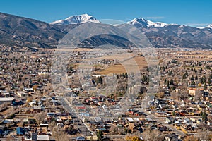 Elevated View of Salida, Colorado