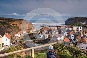 Elevated View of Staithes Village