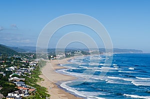 Elevated view of Wilderness Beach, Garden Route in South Africa