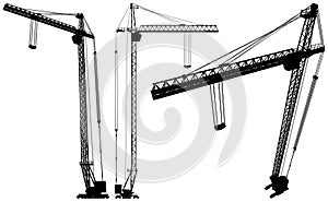 Elevating Construction Crane Vector 01