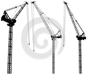 Elevating Construction Crane Vector 02