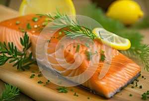 Elevating Salmon with Zesty Lemon and Fresh Herbs photo
