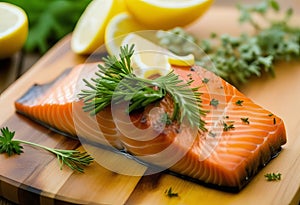 Elevating Salmon with Zesty Lemon and Fresh Herbs photo