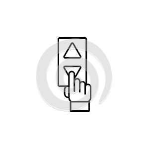 elevator, arm, button icon. Simple thin line, outline  of Hotel Service icons for UI and UX, website or mobile application