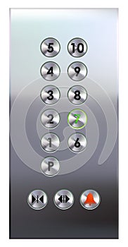 Elevator buttons panel