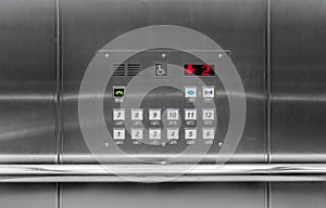 Elevator buttons panel or car operating panel cop