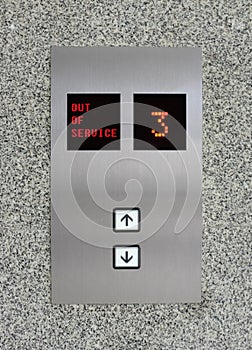 Elevator Call Panel, Up and Down Buttons