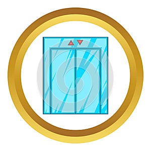 Elevator with closed door icon