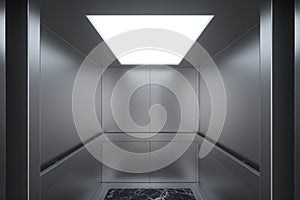 The elevator in the corridor, 3d rendering