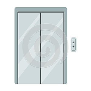 Elevator door vector icon.Cartoon vector icon isolated on white background elevator door .