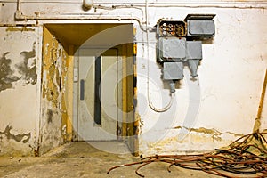 The elevator doors closed