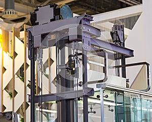 Elevator Installation, Lift Technician Installing a Modern Elevator