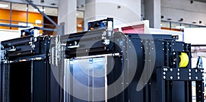 Elevator Installation, Lift Technician Installing a Modern Elevator