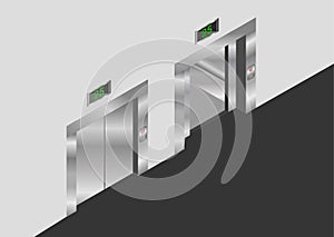 Elevator isometric design set