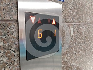 Elevator keypad with glowing button