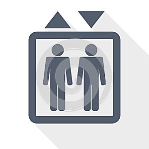 Elevator, lift flat design vector icon