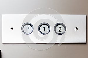 Elevator numbers letter floors parking level 1 2 indicator buttons