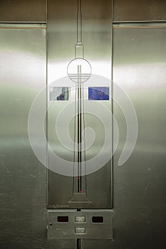 Elevator panel inside the TV Tower of Berlin
