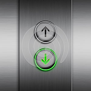 Elevator panel with a LED button