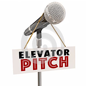 Elevator Pitch Microphone Proposal Persaude Investors Customers