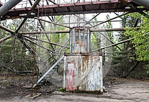 Elevator on radar station DUGA 3 in Chernobyl