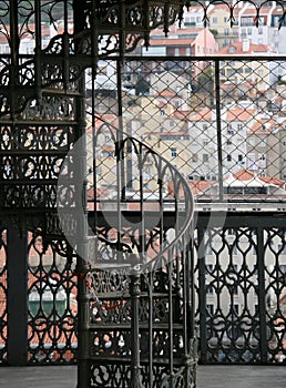 Elevator of Santa Justa in Lisbon photo