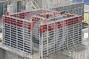 Elevator shaft formwork