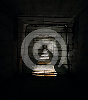 Elevator Shaft, low view