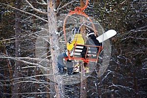 Elevator on ski resort