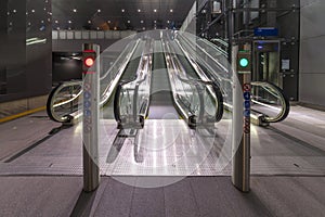 Elevator in the staircase of the metro