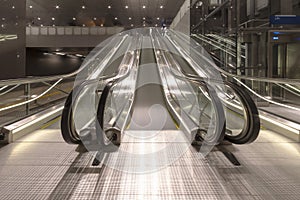 Elevator in the staircase of the metro