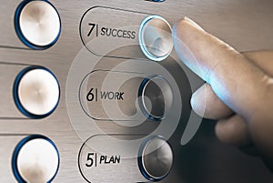 Elevator to Success Concept