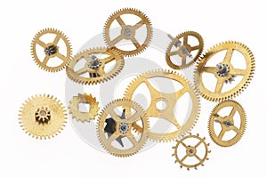Eleven old cogwheels