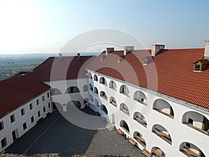 The eleventh century castle on the volcanic mountain, architecture and elements