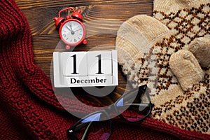 Eleventh day of winter month calendar december