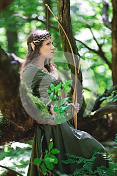 Elf archer with a bow
