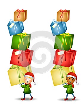 Elf Carrying Christmas Gifts