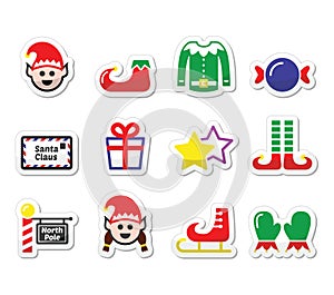 Elf, Christmas label set