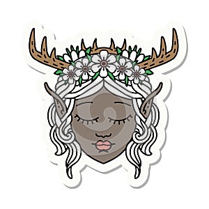 elf druid character face sticker